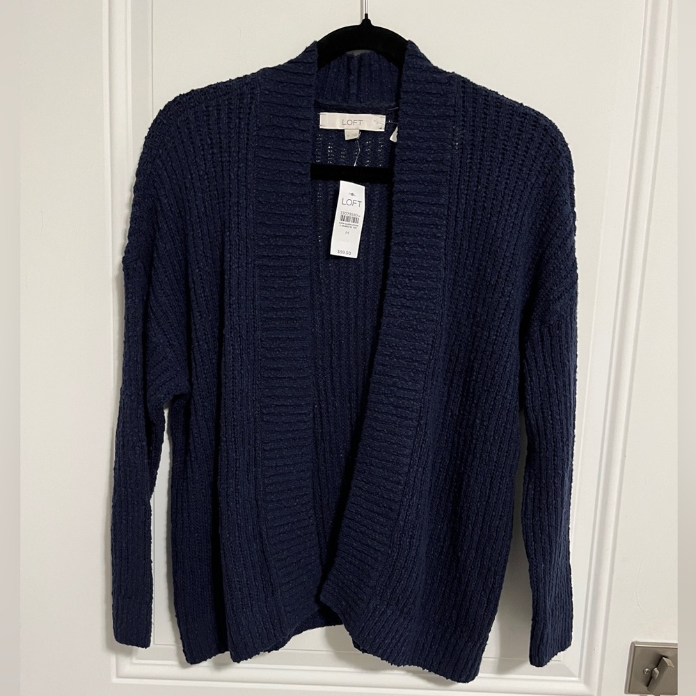 NWT - Loft By Ann Taylor Women's Textured Open Front Cardigan - Size M